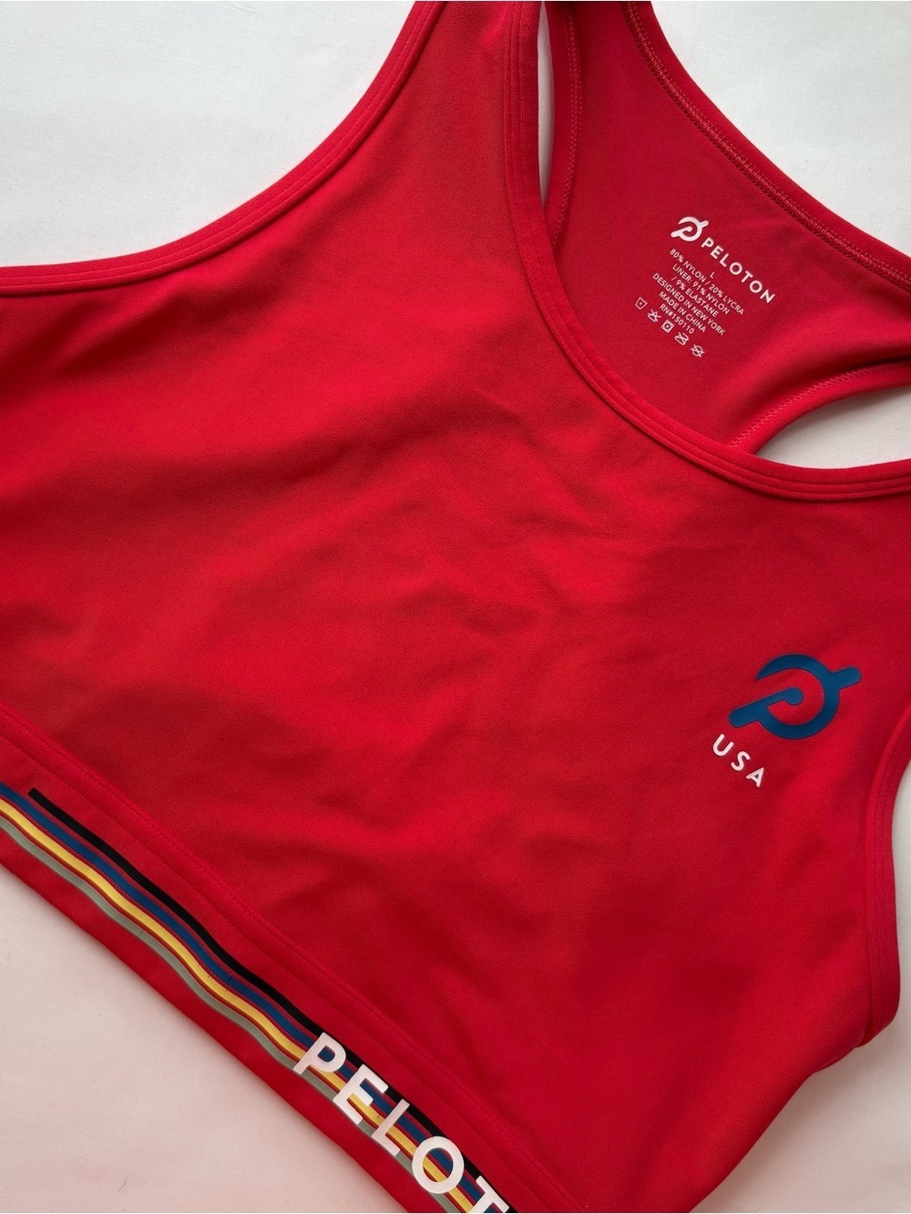 Peloton Racerback Team USA Sports Bra Size Large